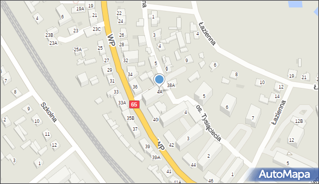 Grajewo, Osiedle Tysiąclecia, 4A, mapa Grajewo