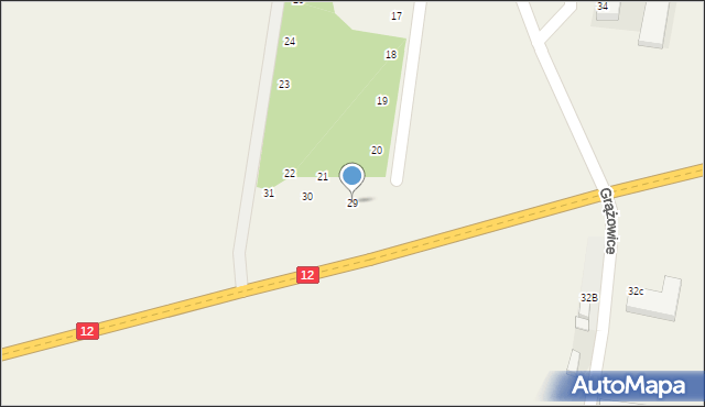 Grążowice, Osiedle Za Młynem, 29, mapa Grążowice