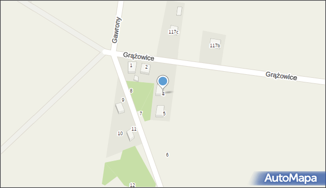 Grążowice, Osiedle Za Młynem, 4, mapa Grążowice