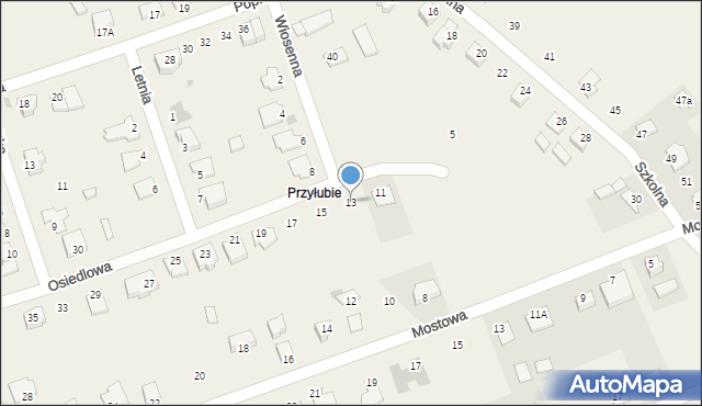 Grębocin, Osiedlowa, 13, mapa Grębocin
