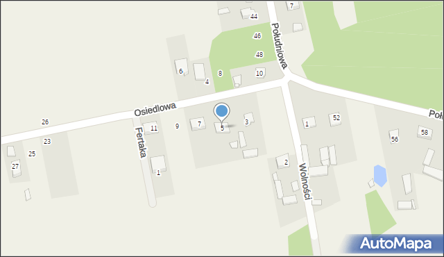 Grodzisk, Osiedlowa, 5, mapa Grodzisk