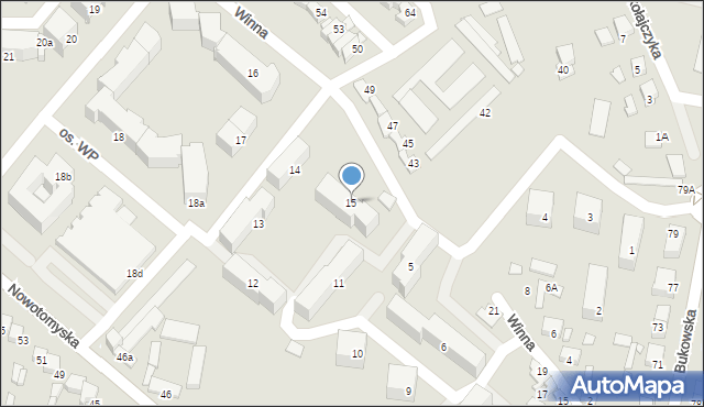 Grodzisk Wielkopolski, Osiedle Wojska Polskiego, 15, mapa Grodzisk Wielkopolski