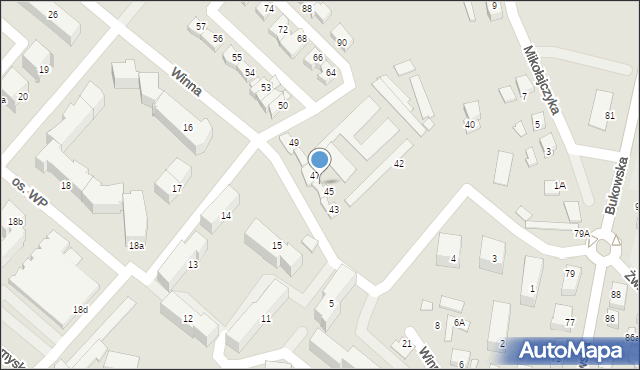 Grodzisk Wielkopolski, Osiedle Wojska Polskiego, 46, mapa Grodzisk Wielkopolski