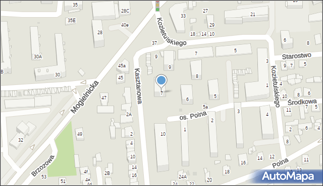 Grójec, Osiedle Polna, 7, mapa Grójec
