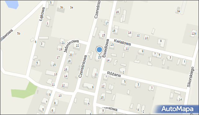 Gromadka, Osiedlowa, 13, mapa Gromadka