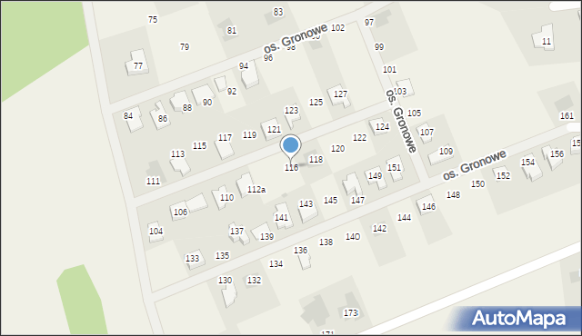 Gronówko, Osiedle Gronowe, 116, mapa Gronówko