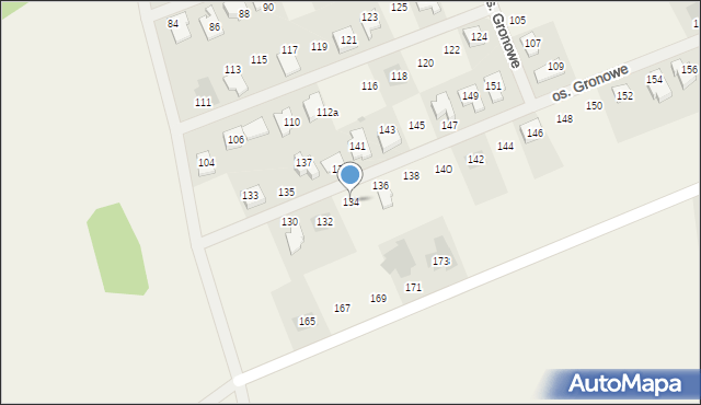 Gronówko, Osiedle Gronowe, 134, mapa Gronówko