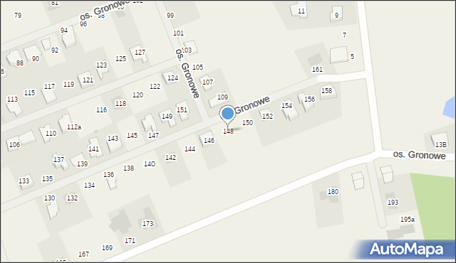Gronówko, Osiedle Gronowe, 148, mapa Gronówko