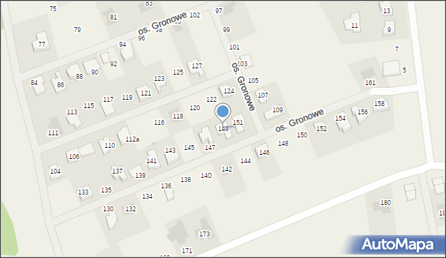 Gronówko, Osiedle Gronowe, 149, mapa Gronówko