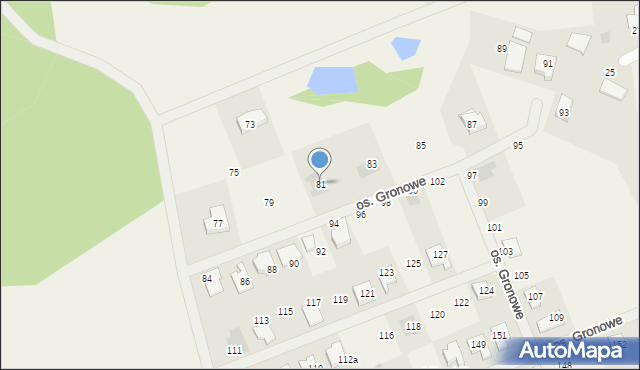 Gronówko, Osiedle Gronowe, 81, mapa Gronówko