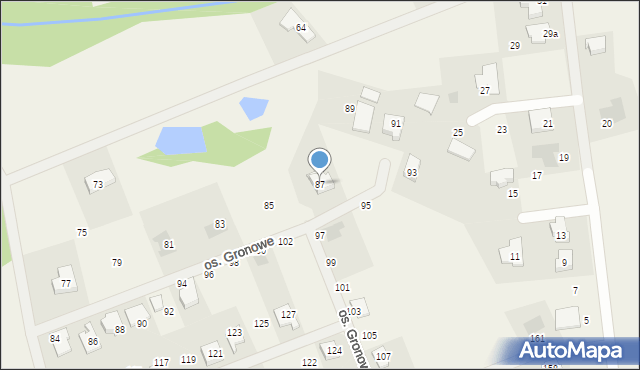 Gronówko, Osiedle Gronowe, 87, mapa Gronówko