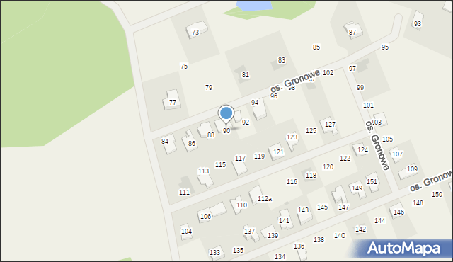 Gronówko, Osiedle Gronowe, 90, mapa Gronówko