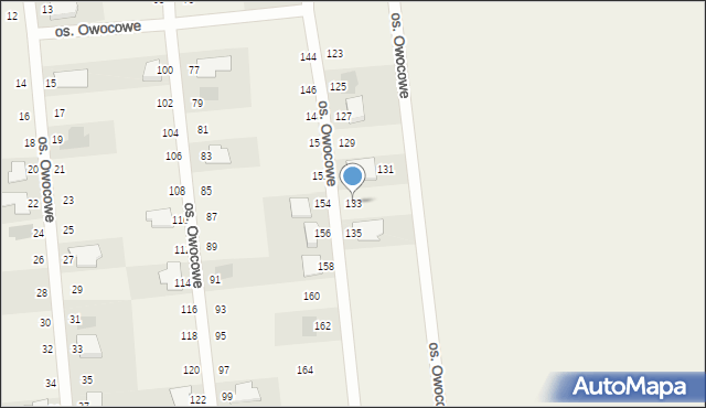Gronówko, Osiedle Owocowe, 133, mapa Gronówko