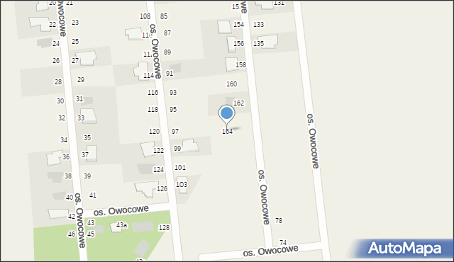 Gronówko, Osiedle Owocowe, 164, mapa Gronówko