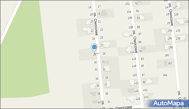 Gronówko, Osiedle Owocowe, 28, mapa Gronówko