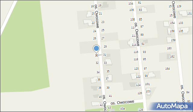 Gronówko, Osiedle Owocowe, 30, mapa Gronówko