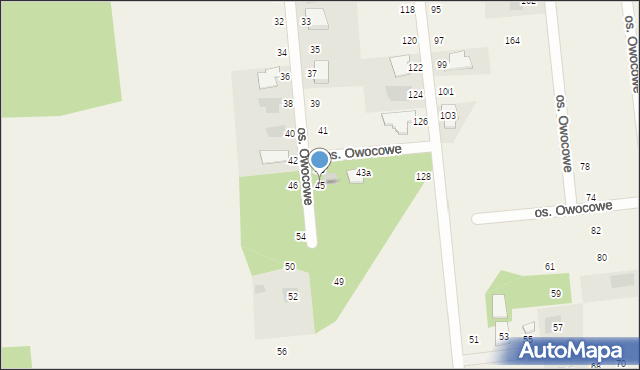 Gronówko, Osiedle Owocowe, 45, mapa Gronówko