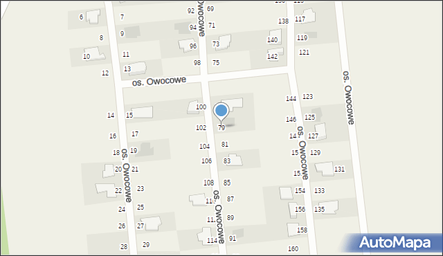 Gronówko, Osiedle Owocowe, 79, mapa Gronówko