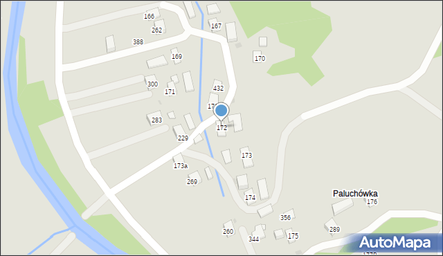 Grybów, Osiedle Biała Wyżna, 172, mapa Grybów