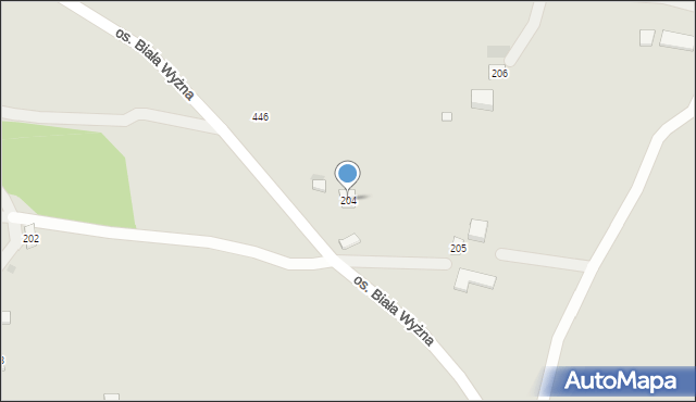Grybów, Osiedle Biała Wyżna, 204, mapa Grybów