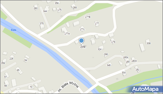 Grybów, Osiedle Biała Wyżna, 228, mapa Grybów