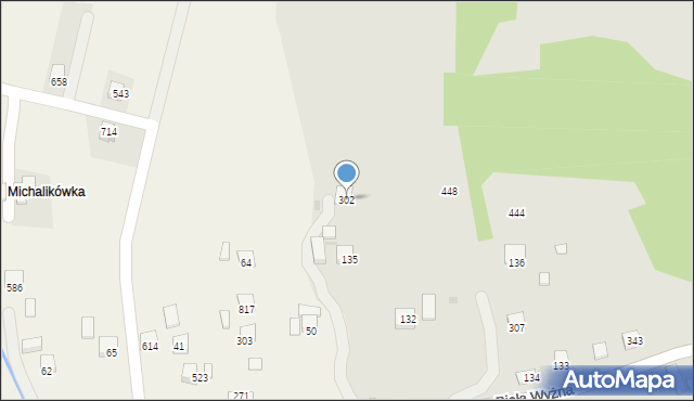 Grybów, Osiedle Biała Wyżna, 302, mapa Grybów