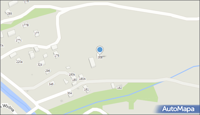Grybów, Osiedle Biała Wyżna, 308, mapa Grybów