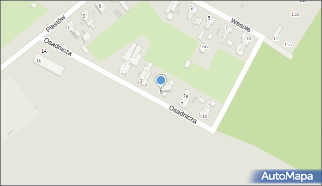 Gryfice, Osadnicza, 5, mapa Gryfice
