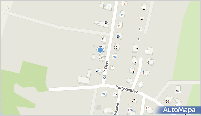 Gryfów Śląski, Osiedle 7 Dywizji, 23, mapa Gryfów Śląski