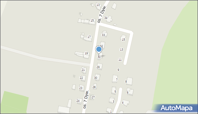 Gryfów Śląski, Osiedle 7 Dywizji, 31, mapa Gryfów Śląski