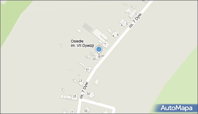 Gryfów Śląski, Osiedle 7 Dywizji, 9, mapa Gryfów Śląski