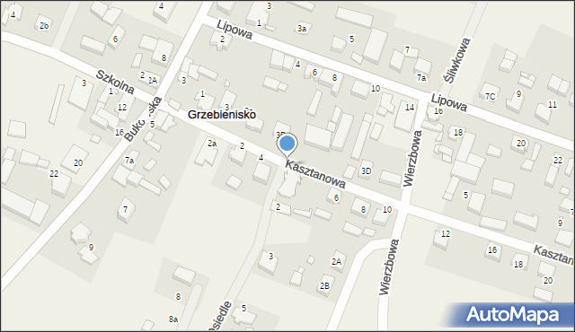 Grzebienisko, Osiedle, 1, mapa Grzebienisko