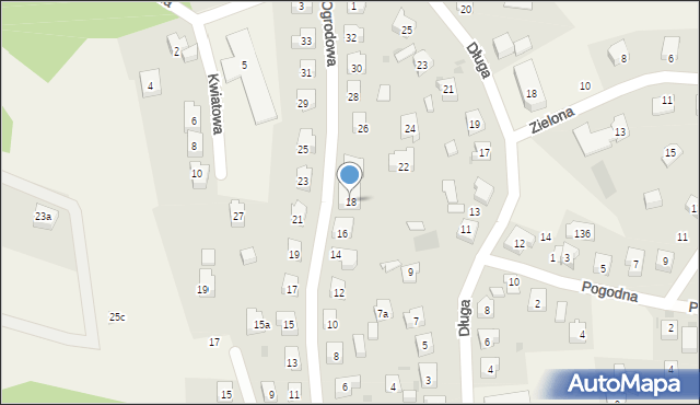 Grzybno, Osiedlowa, 18, mapa Grzybno