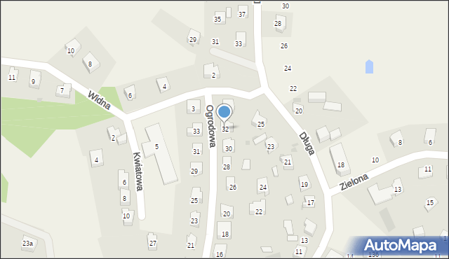 Grzybno, Osiedlowa, 32, mapa Grzybno