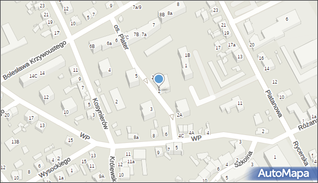 Gubin, Osiedle Plater Emilii, 2, mapa Gubin