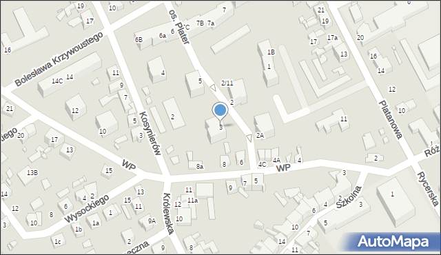 Gubin, Osiedle Plater Emilii, 3, mapa Gubin