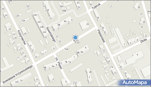Gubin, Osiedle Plater Emilii, 8b/9, mapa Gubin