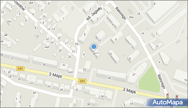 Hajnówka, Osiedle Millenium, 10, mapa Hajnówka