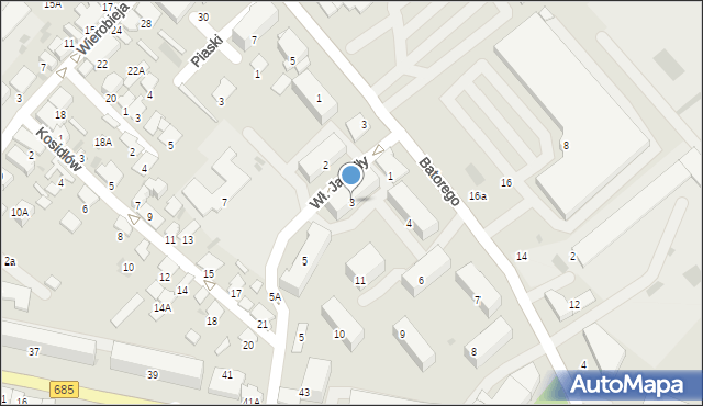 Hajnówka, Osiedle Millenium, 3, mapa Hajnówka