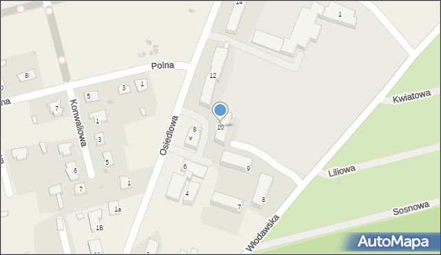 Hańsk Pierwszy, Osiedlowa, 10, mapa Hańsk Pierwszy