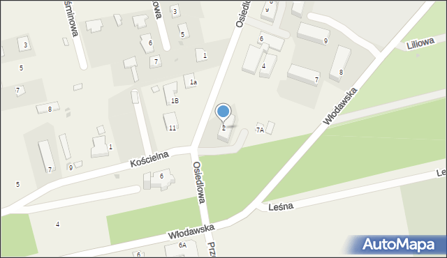 Hańsk Pierwszy, Osiedlowa, 2, mapa Hańsk Pierwszy