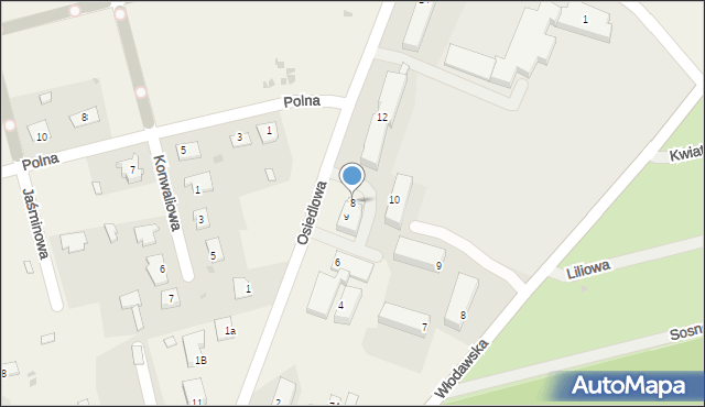 Hańsk Pierwszy, Osiedlowa, 8, mapa Hańsk Pierwszy