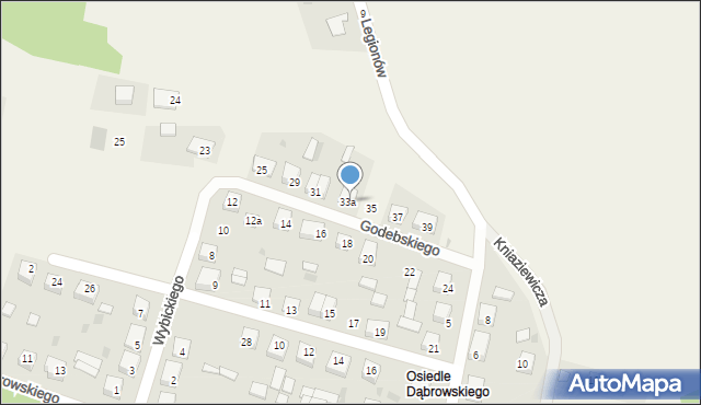 Horyniec-Zdrój, Osiedle Dąbrowskiego Henryka, gen., 35, mapa Horyniec-Zdrój