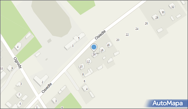 Hucisko, Osiedle, 14, mapa Hucisko