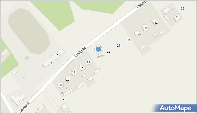 Hucisko, Osiedle, 20, mapa Hucisko