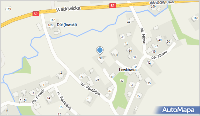 Inwałd, Osiedle Familijne, 29, mapa Inwałd