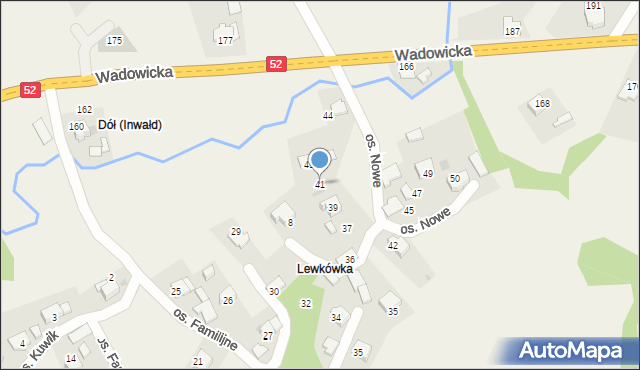 Inwałd, Osiedle Kuwik, 41, mapa Inwałd