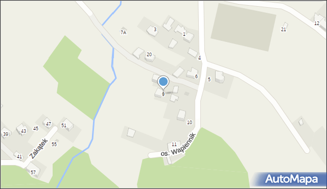 Inwałd, Osiedle Wapiennik, 9, mapa Inwałd