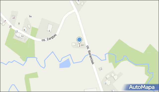 Inwałd, Osiedle Zarębki, 1, mapa Inwałd