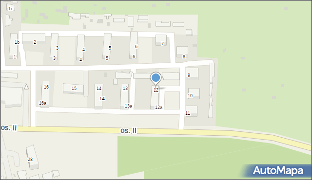 Iwiny, Osiedle II, 12, mapa Iwiny